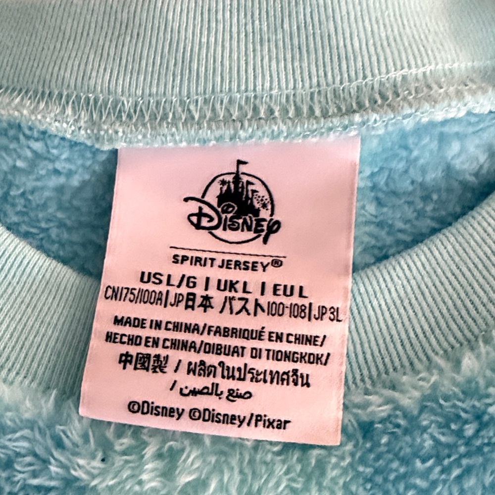 Disney Pixar fluffy fleece like blue with embroidered characters spirit jersey - Picture 6 of 9